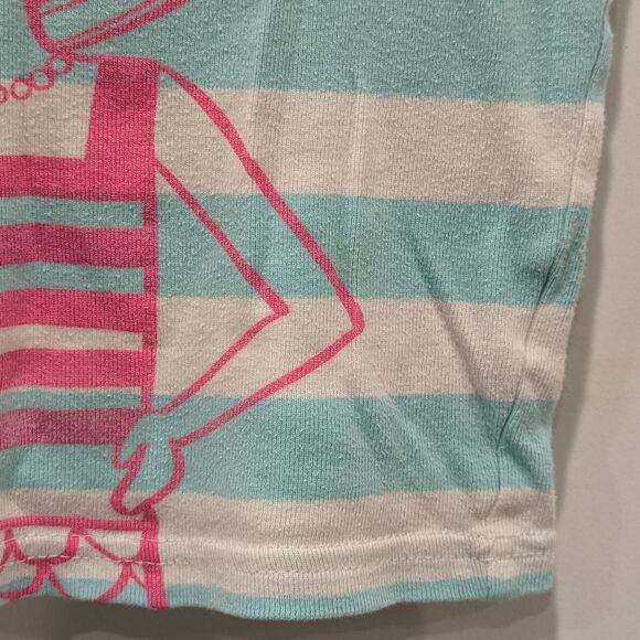 Carter's mermaid blue striped pajamas PJ set girls size 5 - Picture 5 of 7